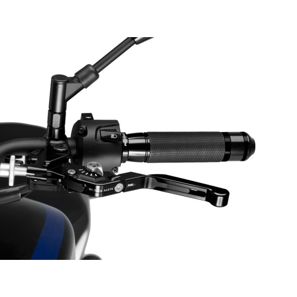 Puig Extendable Folding V3 Clutch (Black Extender With Blue Selector) Silver